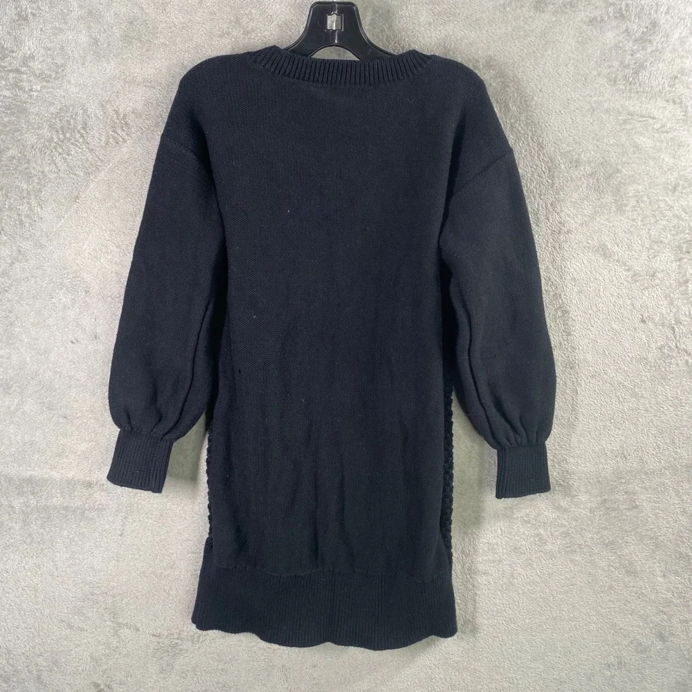 GAP Kids‎ Black Cable Knit Sweater Dress Size Small Fisherman Preppy Cozy